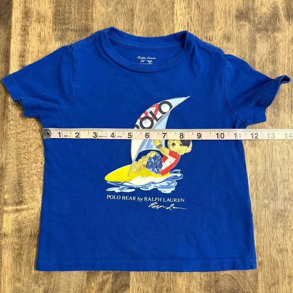 Polo Bear By Ralph Lauren Shirt Windsurfer Short Sleeve Blue Size Baby 18M